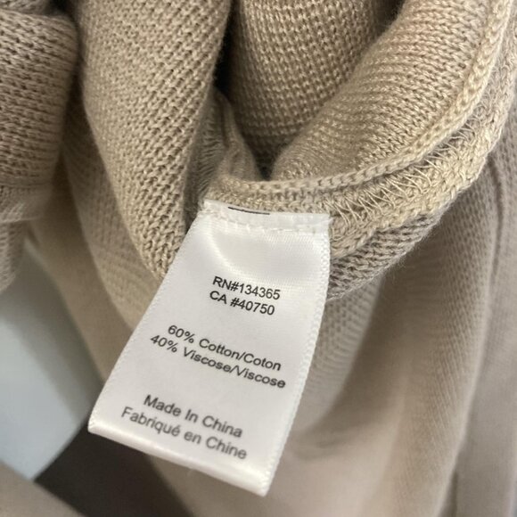 MarlaWynne Oversized Cardigan Sweater Womens XXS Tan Poncho Lagenlook Pockets - Picture 12 of 16